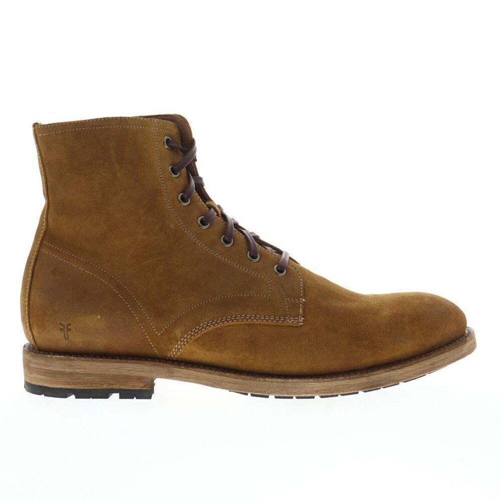 Frye Bowery Lace Up 80340 Mens Brown Suede Zipper Casual Dress Boots Size 13
